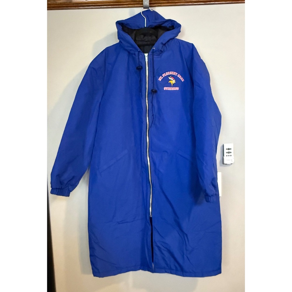 Rennoc Vintage Athletic Jacket Long Athletic Coat Hooded Parka USA MadeMens‎ L